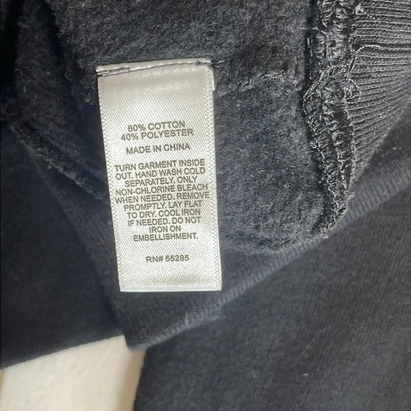 Express Sweater Black Sequin Beaded Long Sleeve Pullover Size Small - Picture 4 of 4